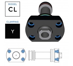 V400CL Integrated Hydraulic Cylinder • clamping Y, flanged cartridge