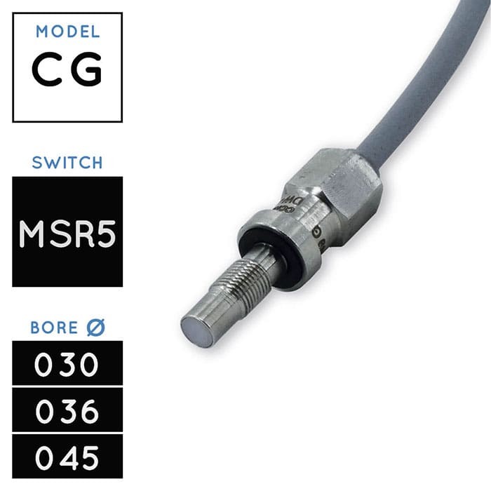 MSR5 Détecteur inductif PNP • Vérins Hydrauliques V270CG • alésages Ø 030, 036, 045