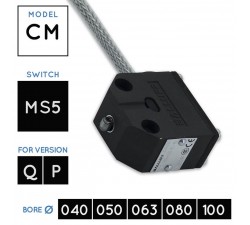 MS5 Détecteur Mécanique 80 °C • Vérins Hydrauliques V450CM • versions Q - P • alésages Ø 040, 050, 063, 080, 100