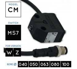 MS7 Détecteur Mécanique 80 °C avec connecteur • Vérins Hydrauliques V450CM • versions W - Z • alésages Ø 040, 050, 063, 080, 100
