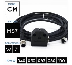 MS7 Micro Meccanico 80 °C con connettore • Cilindri Idraulici V450CM • versioni W - Z • alesaggi Ø 040, 050, 063, 080, 100