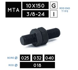 MTA10X150 • MTA3/8-24 • Metric Male Thread • rod Ø 018
