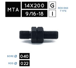 MTA14X200 • MTA9/16-18 • Metric Male Thread • rod Ø 022