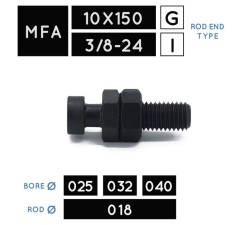 MFA10X150 • MFA3/8-24 • Hammerkopf • Kolbenstange Ø 018