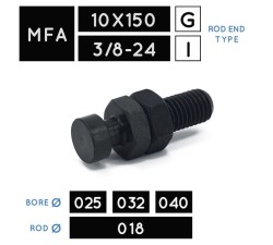 MFA10X150 • MFA3/8-24 • Hammerkopf • Kolbenstange Ø 018