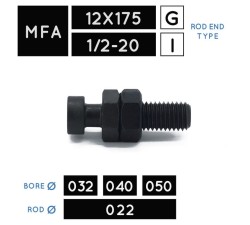 MFA12X175 • MFA1/2-20 • Testa a martello • stelo Ø 022