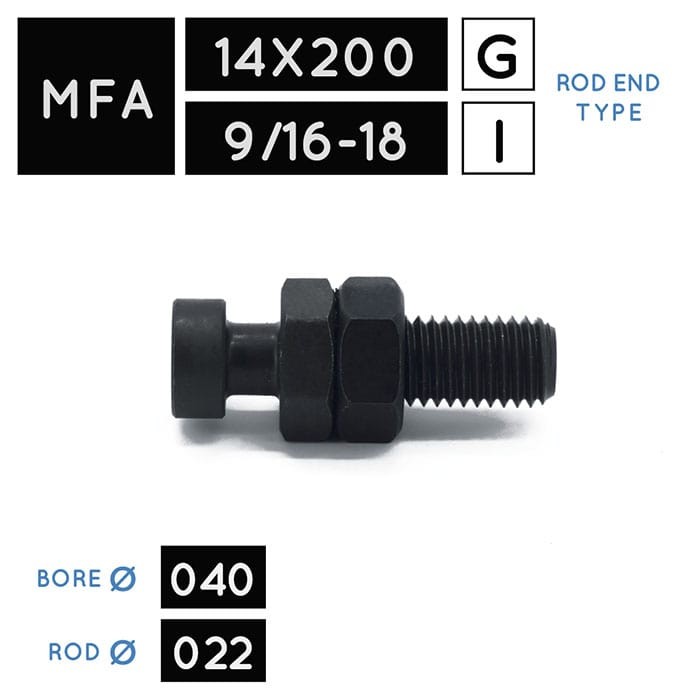 MFA14X200 • MFA9/16-18 • Floating Joint • rod Ø 022