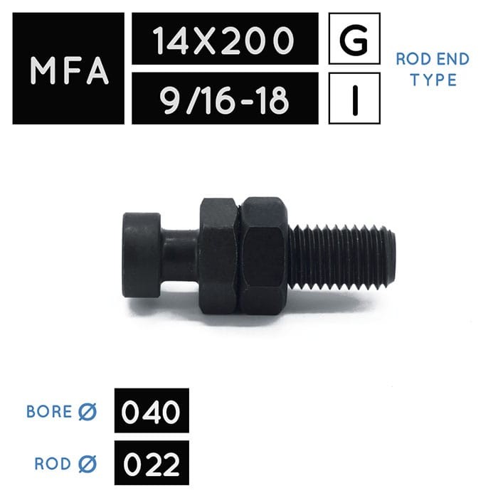 MFA14X200 • MFA9/16-18 • Tenon • tige Ø 022