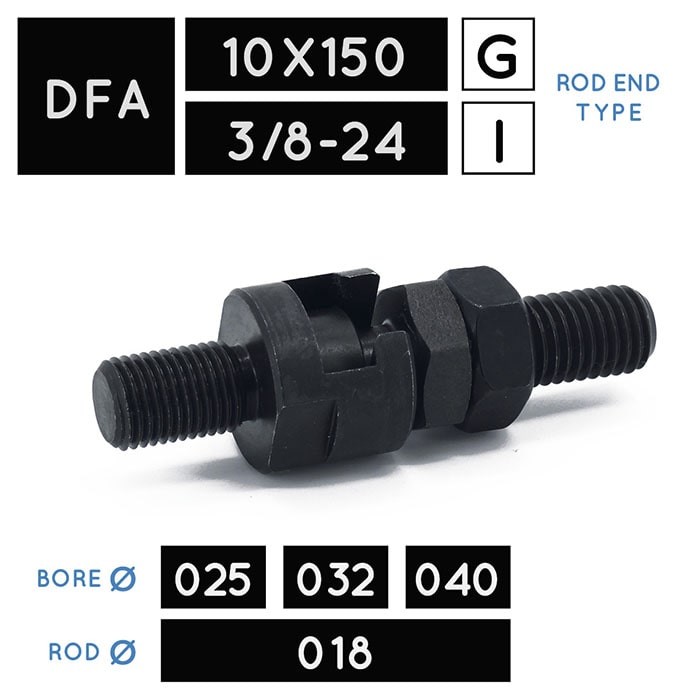 DFA10X150 and DFA3/824 • Floating Joint With Female • Vega Cylinders