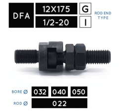 DFA12X175 • DFA1/2-20 • Hammerkopf mit Gegenstück • Kolbenstange Ø 022