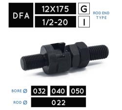 DFA12X175 • DFA1/2-20 • Hammerkopf mit Gegenstück • Kolbenstange Ø 022