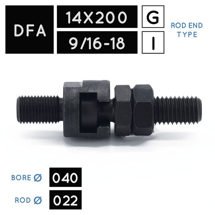 DFA14X200 • DFA9/16-18 • Floating Joint With Female • rod Ø 022