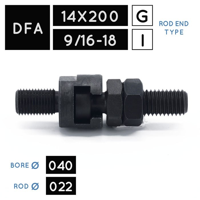 DFA14X200 • DFA9/16-18 • Hammerkopf mit Gegenstück • Kolbenstange Ø 022