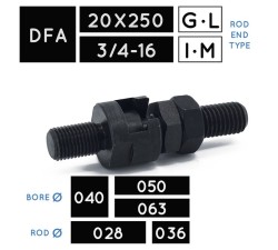 DFA20X250 • DFA3/4-16 • Floating Joint With Female • rod Ø 028, Ø 036