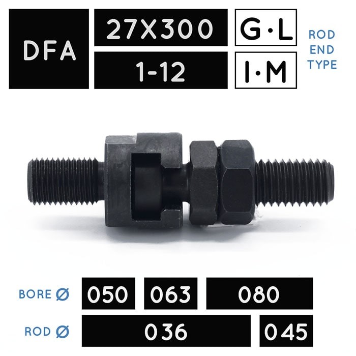 DFA27X300 • DFA1-12 • Floating Joint With Female • rod Ø 036, Ø 045