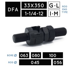 DFA33X350 • DFA1-1/4-12 • Hammerkopf mit Gegenstück • Kolbenstange Ø 045, Ø 056