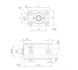 V450CM Hydraulikzylinder • befestigungsart CGM