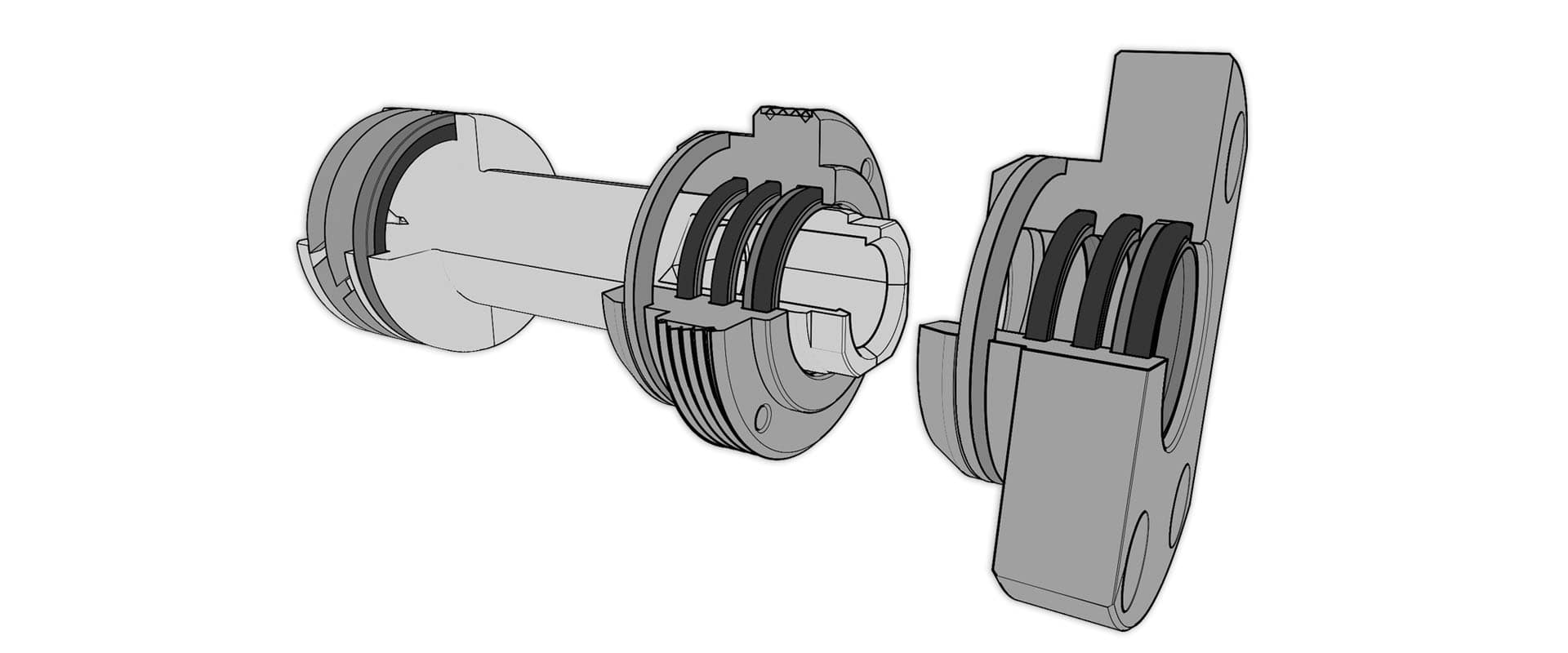 Kurzhub-Hydraulikzylinder für Drücke bis 400 bar