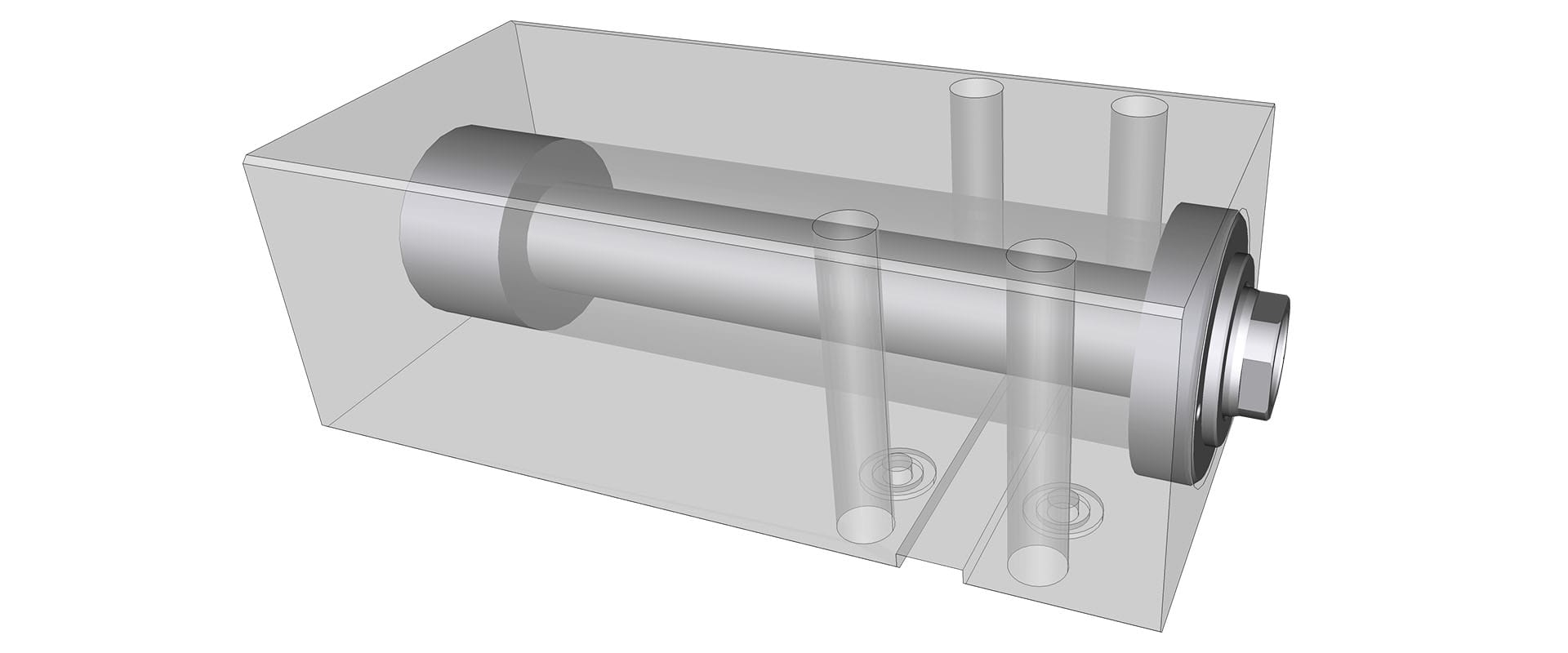 Hydraulikzylinder für Gussformen, zur Bewegung von Auswurfplatten